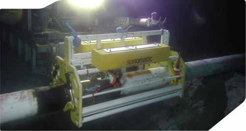 ROV IT performing a subsea pipeline inspection.
