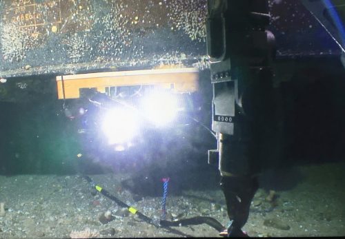 Underwater subsea oil storage tank inspection robot.